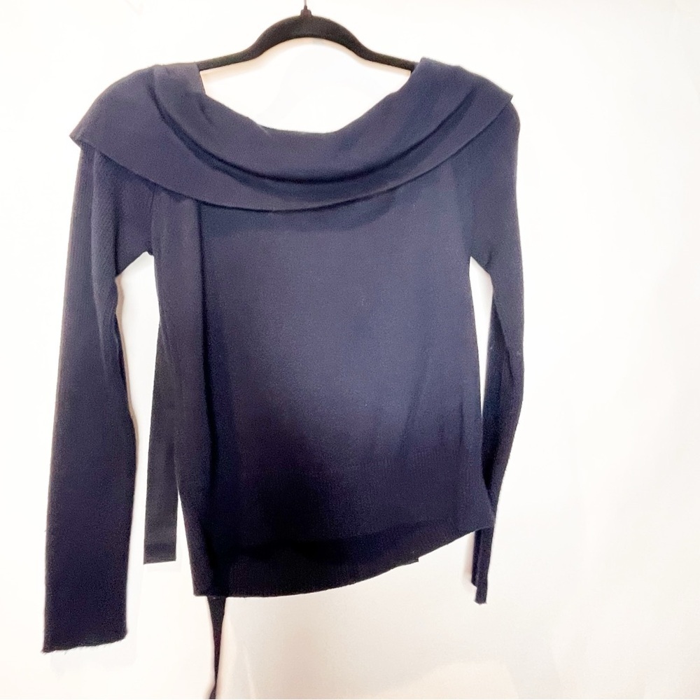 ADEAM | Shoulder Tie Black Sweater - Picture 3 of 5